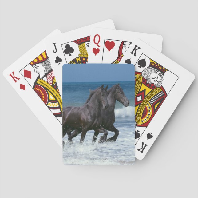 Jeu De Cartes Chevaux d'Imaginaire : Friesians & Sea (dos)