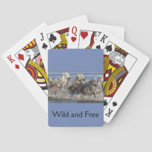 Jeu De Cartes Chevaux galopant dans l'eau