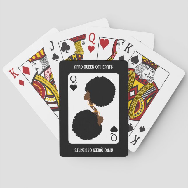 Jeu De Cartes Cheveux Afro BLACK QUEEN Personnalisé (dos)