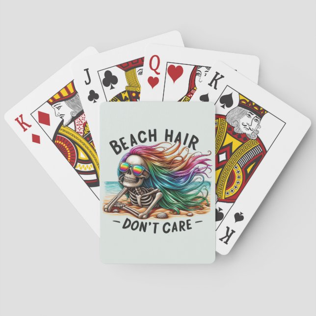 Jeu De Cartes Cheveux de plage - Squelette (2) (dos)