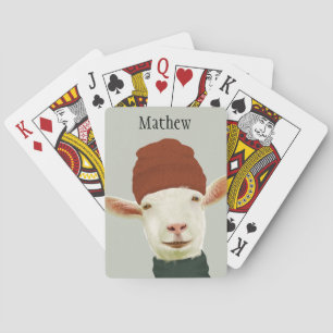 Jeu De Cartes Chèvre d'hiver très agréable avec Casquette Beanie