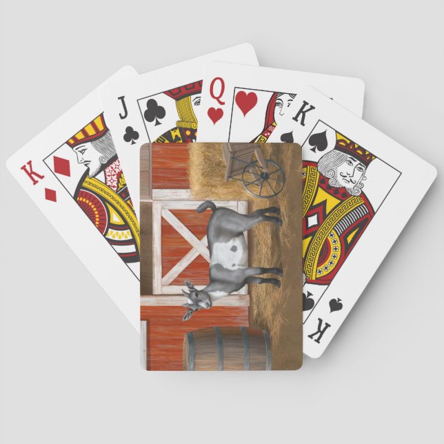 Jeu De Cartes Chèvre tachetée gris mou (dos)