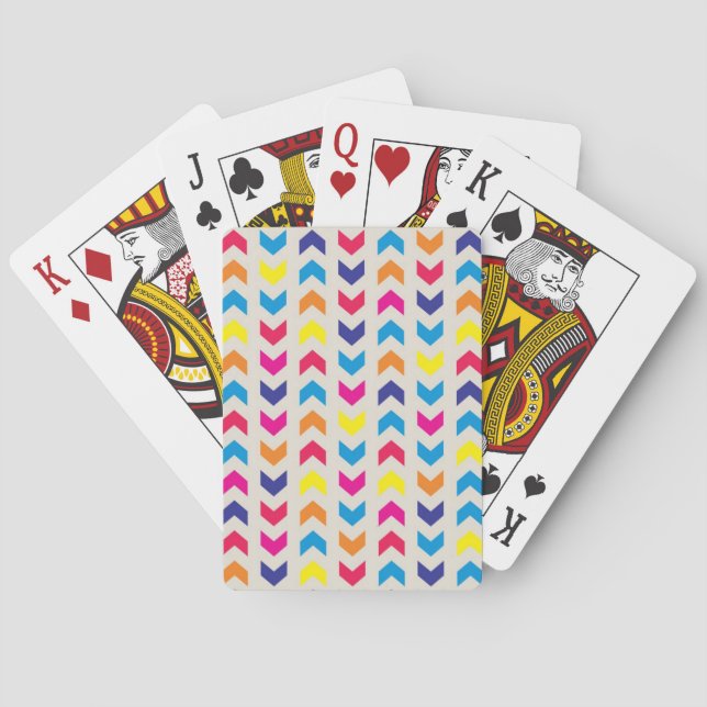 Jeu De Cartes Chevron aztèque coloré (dos)