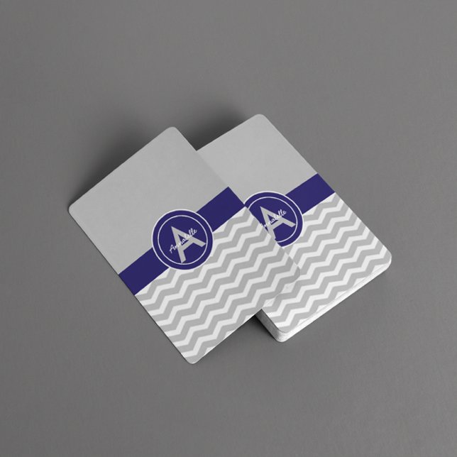 Jeu De Cartes Chevron bleu gris (Créateur téléchargé)