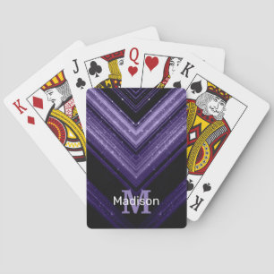 Jeu De Cartes Chevron de galaxie ultra violet en métal brillant 