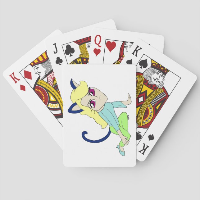 Jeu De Cartes chibi catgirl (dos)