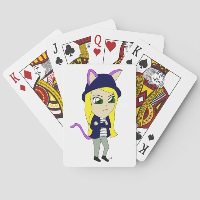 Jeu De Cartes chibi catgirl (dos)