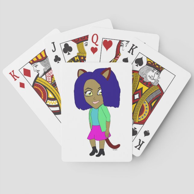 Jeu De Cartes chibi catgirl (dos)