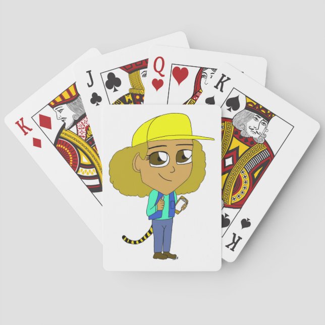 Jeu De Cartes chibi girl with a tiger tail (dos)