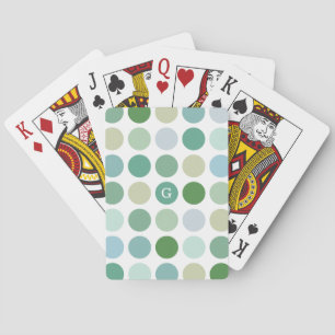 Jeu De Cartes Chic coloré vert motif pois