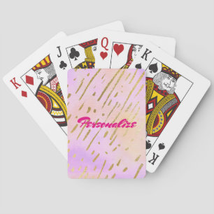 Jeu De Cartes Chic rose et or glam