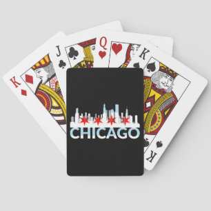 Jeu De Cartes Chicago Illinois Ville Ventée 4 Étoiles Logo Chi T