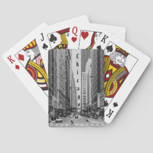 Jeu De Cartes Chicago Madison Street Grayscale Jouer des cartes