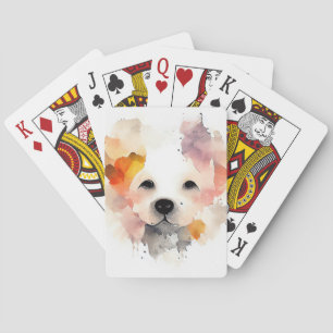 Jeu De Cartes Chien Animaux Animaux Nature Aquarelle Art Peintur