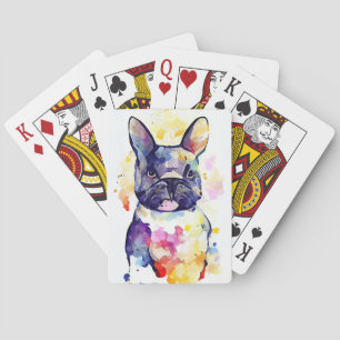 Jeu De Cartes Chien Animaux Animaux Nature Aquarelle Art Peintur