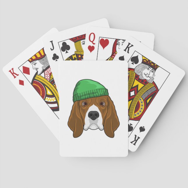 Jeu De Cartes Chien avec Beanie (dos)