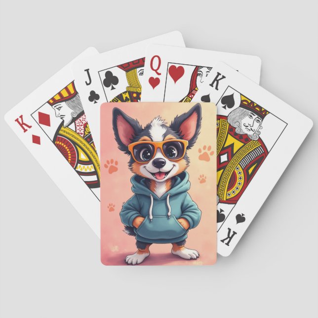 Jeu De Cartes Chien Bouvier Australien Mignon Drôle (dos)