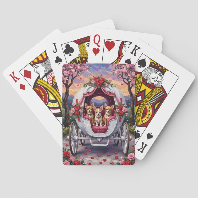 Jeu De Cartes Chien Chihuahua pour la Saint-Valentin (dos)
