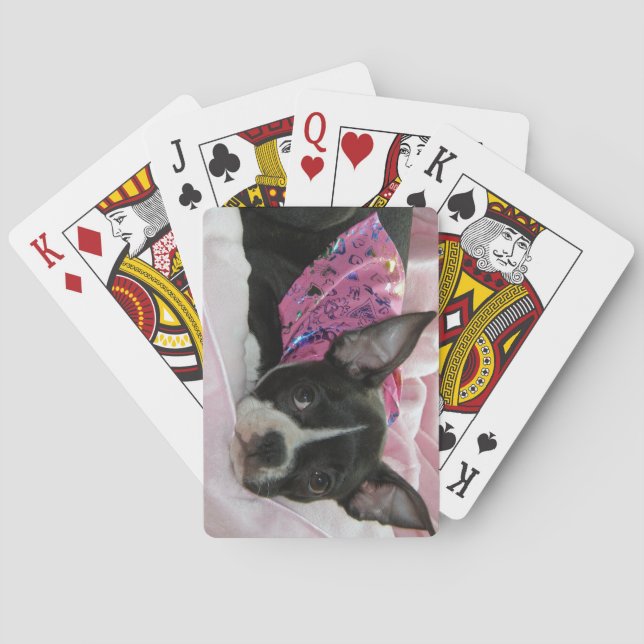 Jeu De Cartes Chien chiot de Boston Terrier (dos)