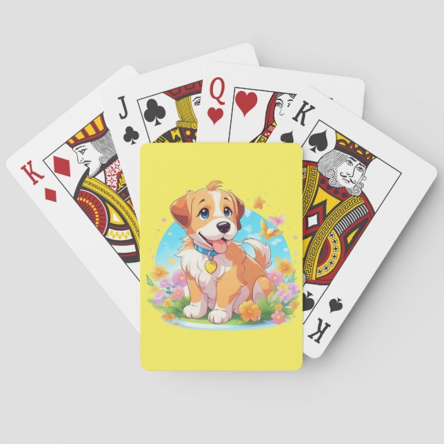 Jeu De Cartes Chien chiot mignon (dos)