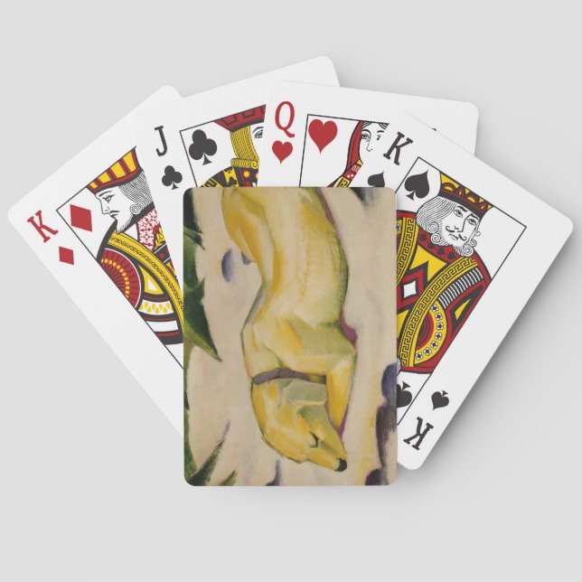 Jeu De Cartes Chien couché dans la neige (par Franz Marc) (dos)