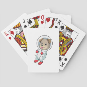 Jeu De Cartes Chien dans l'espace en costume