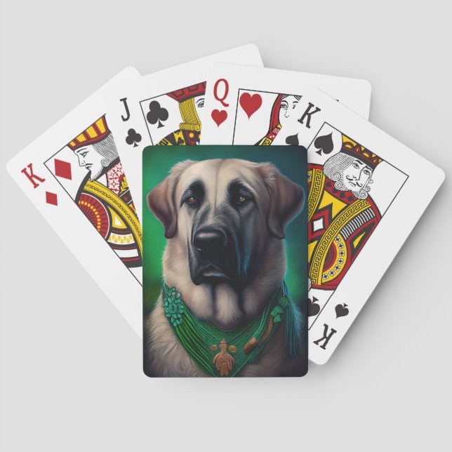 Jeu De Cartes Chien de berger anatolien en Robe de Fête de Saint (dos)