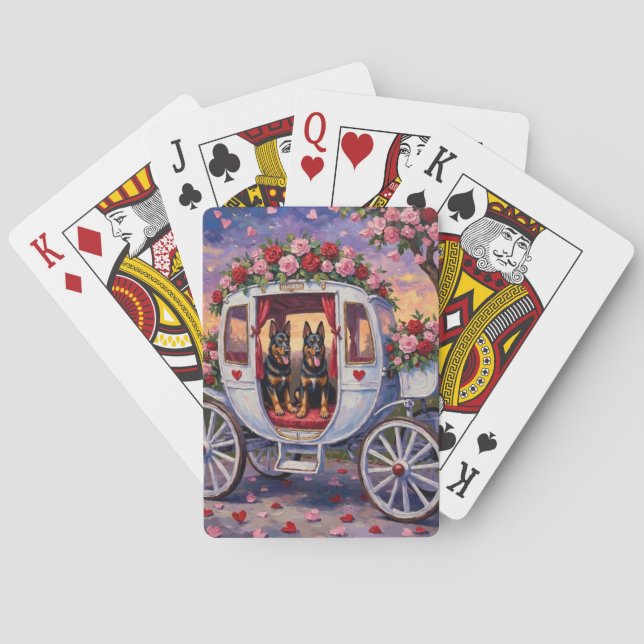 Jeu De Cartes Chien de berger belge Saint-Valentin (dos)