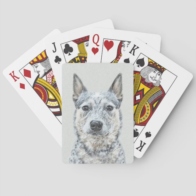 Jeu De Cartes Chien de bétail australien - Cute Original Dog Art (dos)