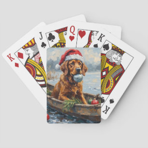 Jeu De Cartes Chien de chasse de Noël Retriever de la baie de Ch