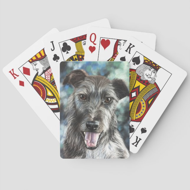 Jeu De Cartes Chien de chien de terrier gris (dos)