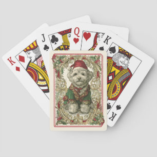 Jeu De Cartes Chien de Noël Vintage