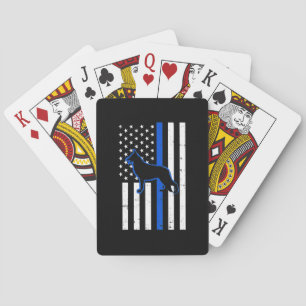 Jeu De Cartes Chien de police berger allemand K9 Patriotique