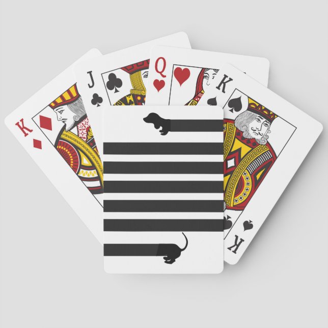 Jeu De Cartes chien de saucisse de dachshund (dos)