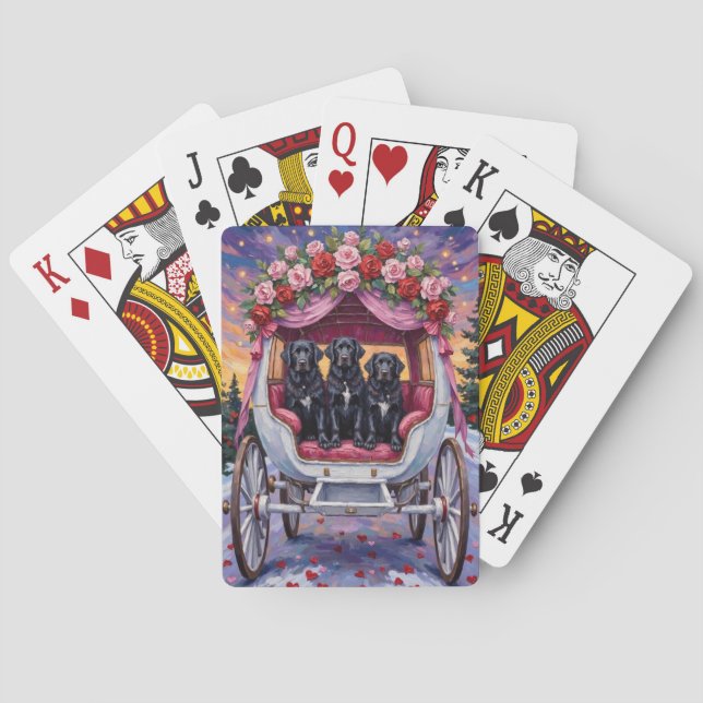 Jeu De Cartes Chien de Terre-Neuve Saint-Valentin  (dos)