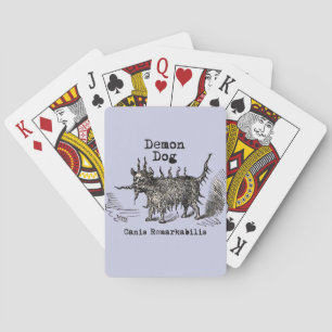 Jeu De Cartes Chien Démon Vintage Drôle Mignon
