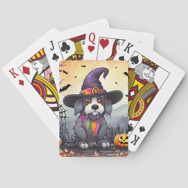 Jeu De Cartes Chien d'Halloween (dos)