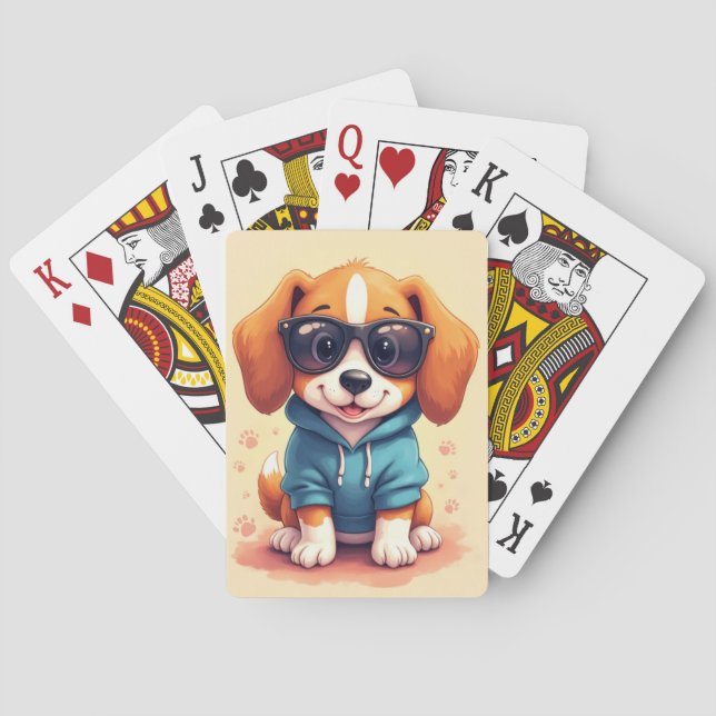 Jeu De Cartes Chien drôle Beagle Kawaii (dos)