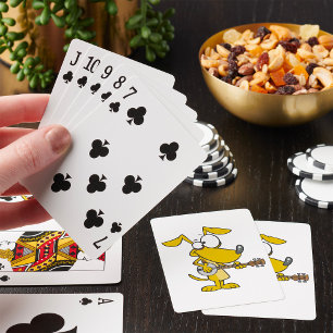 Jeu De Cartes Chien drôle jouant de la musique au banjo