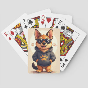 Jeu De Cartes Chien drôle Kawaii Berger Allemand