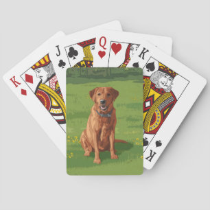 Jeu De Cartes Chien du Labrador jaune rouge renard