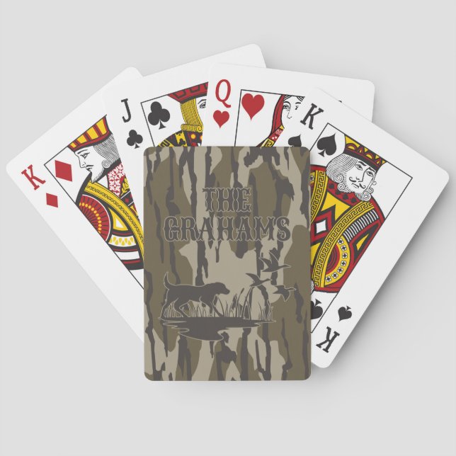 Jeu De Cartes Chien et canards à peau Camo Bottomland (dos)