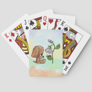Jeu De Cartes Chien et fleur