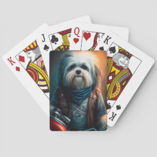 Jeu De Cartes Chien Havanais en vélo peinture numérique
