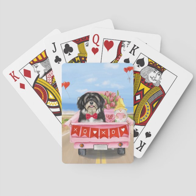 Jeu De Cartes Chien Havanais Saint Valentin Camion (dos)