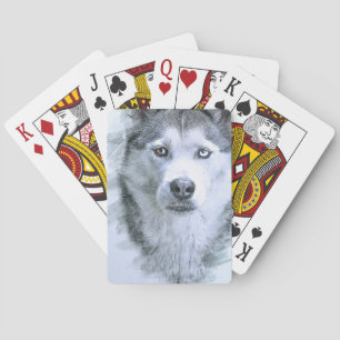 Jeu De Cartes Chien Husky Sibérien Dessin Chien de Traîneau Otte
