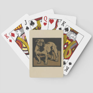 Jeu De Cartes Chien - Illustration d'animaux Carrés