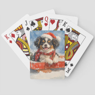 Jeu De Cartes Chien Japonais dans un Traîneau Laissez Tomber la 