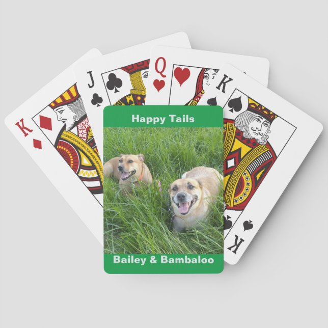 Jeu De Cartes Chien Jouer aux cartes Happy Tails Bailey & Bambal (dos)