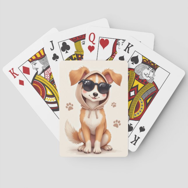 Jeu De Cartes Chien Kawaii Silken Windhound Drôle (dos)